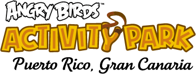 Angry Birds Activity Park logo with location text underneath.