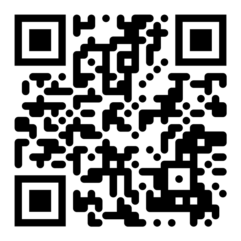 Black and white QR code on a white background.